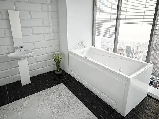 картинка Акриловая ванна Акватек Либра 150 см с гидромассажем и экраном 