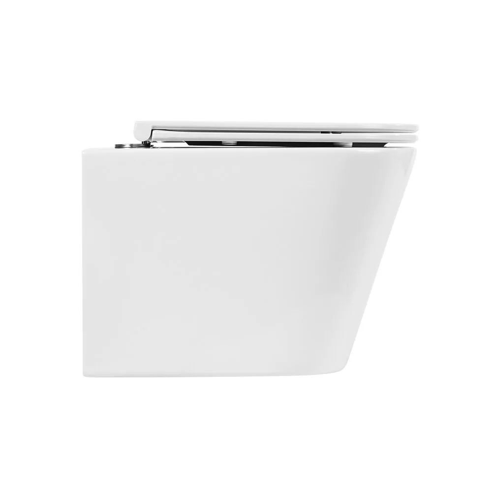 картинка Унитаз подвесной безободковый BelBagno FLAY-R BB053CHR/BB870SC 