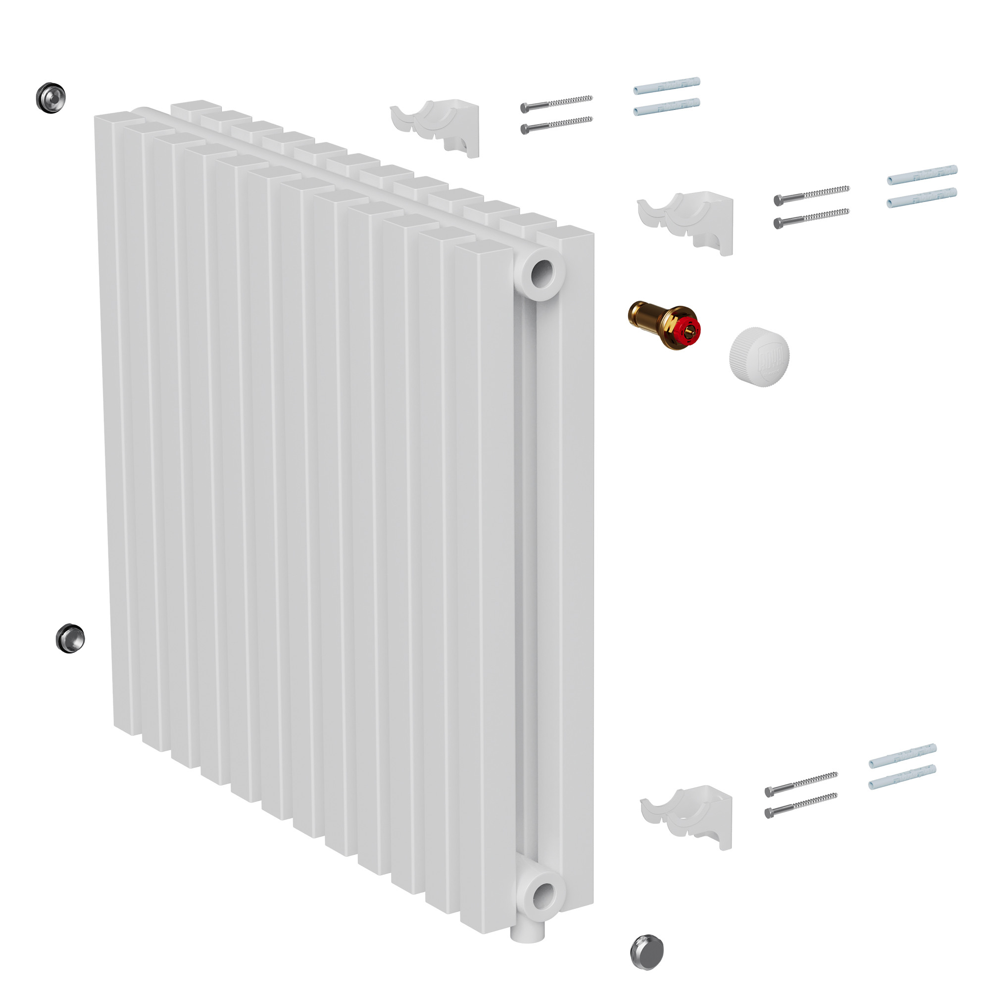 картинка Дизайн-радиатор Royal Thermo Shift Q30 VC2050 12 секций RAL9016 