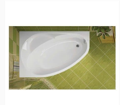 картинка Акриловая ванна Vagnerplast Flora 150x100 L ультра-белая с каркасом VPK150100 