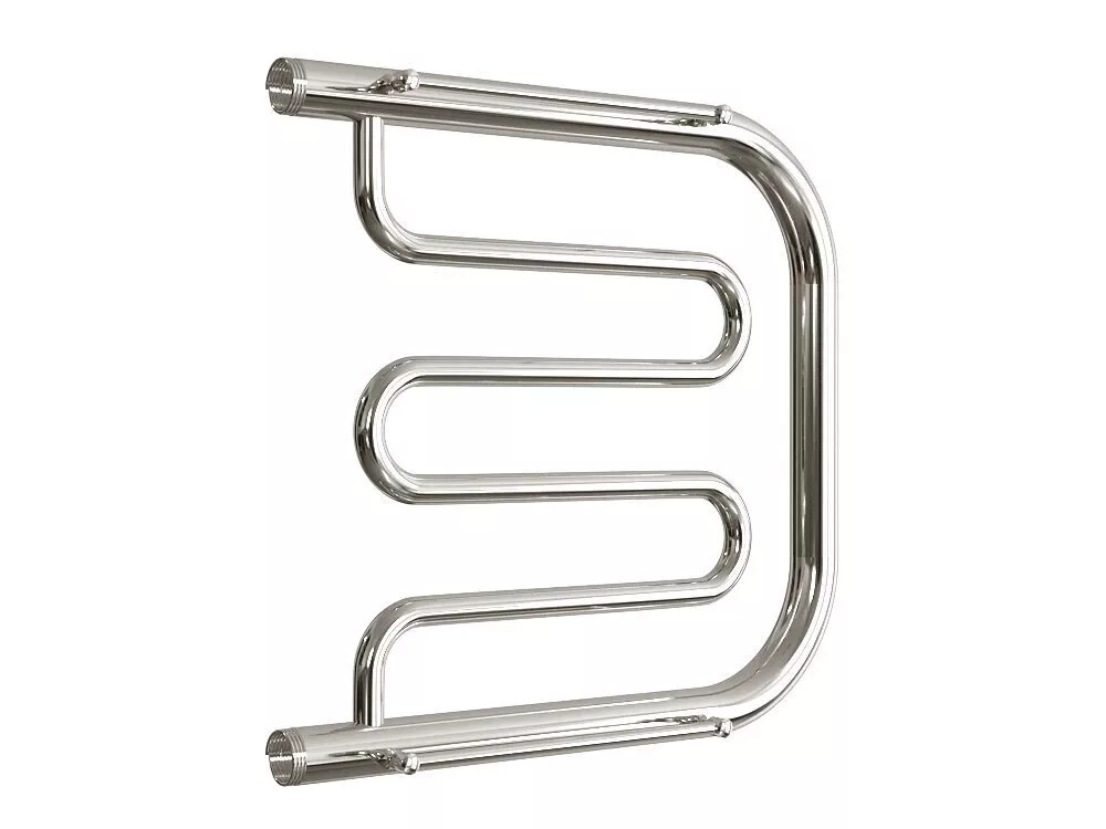 картинка Полотенцесушитель Двин D 50/50 1"-1/2" С полкой Водяной К0, Полированный (4627086011773) 