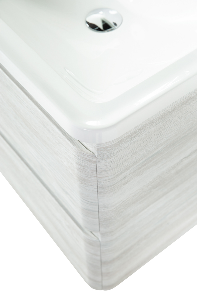 фото Тумба с раковиной подвесная BelBagno ALBANO 70 Rovere Vintage Bianco, раковина белая 