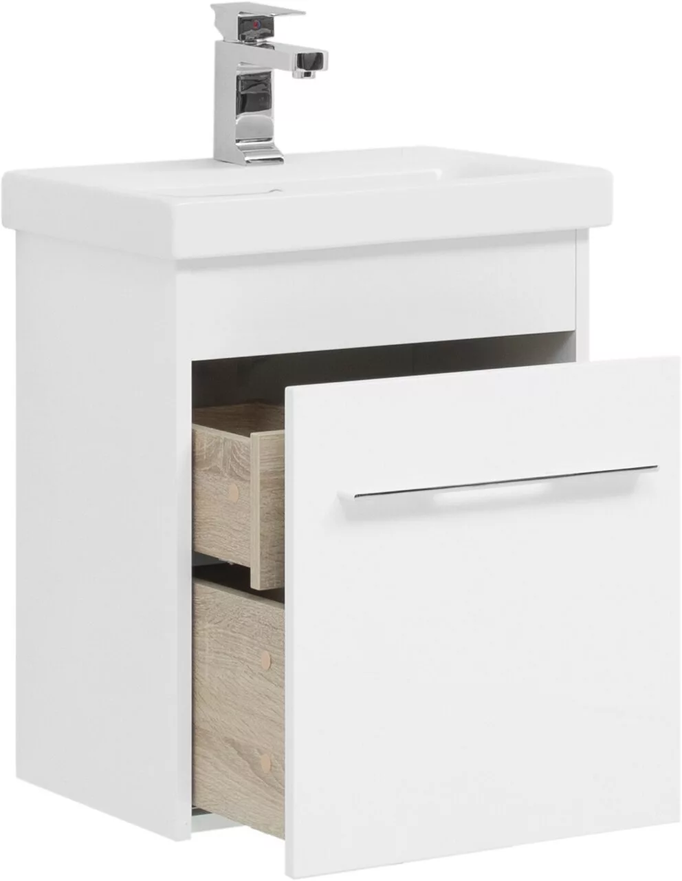 фото Тумба с раковиной Aquanet Августа 50 (Moduo Slim) белый арт. 00254069 