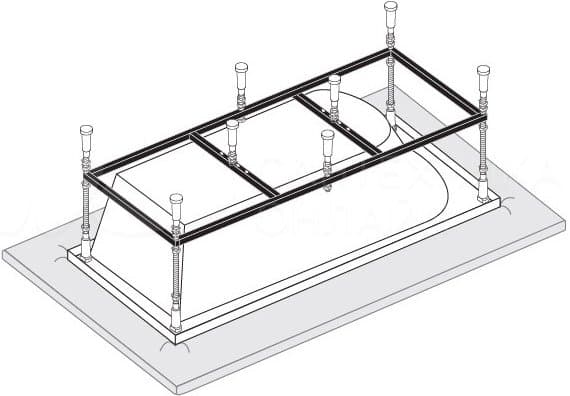 картинка Каркас для ванны Vagnerplast 170x75