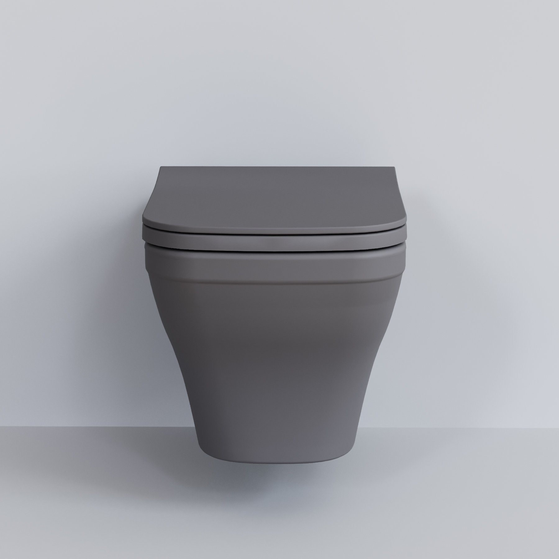 картинка Унитаз подвесной Ambassador Benefit 203T20301R серый матовый с тонкой крышкой 