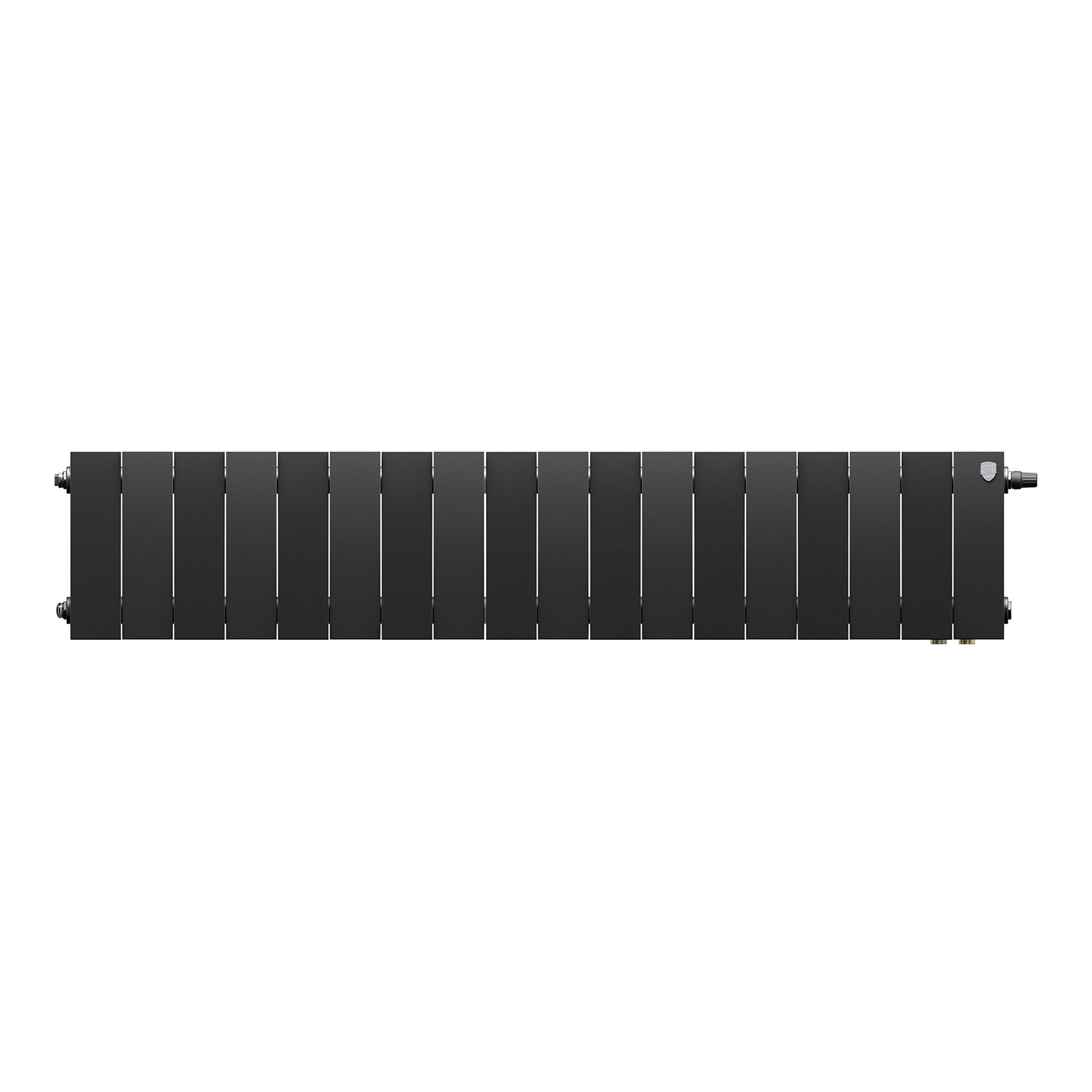картинка Радиатор биметаллический Royal Thermo PianoForte 200 Чёрный VR80- 18 секций 