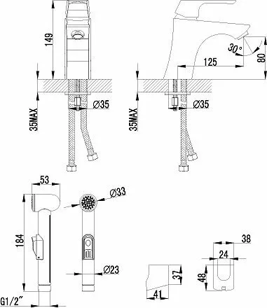 картинка Смеситель для раковины Lemark Unit LM4516C 