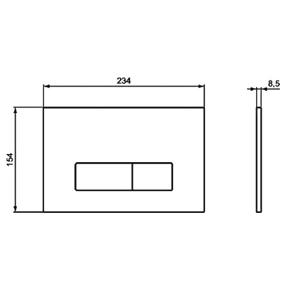 картинка Кнопка смыва Ideal Standard Oleas R0121AA хром 