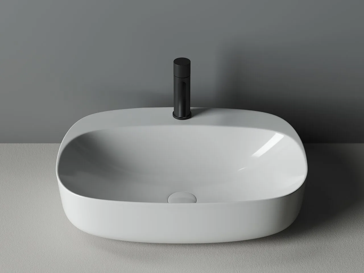картинка Накладная раковина Ceramicanova Element CN5012 цвет белый 59.5х42 см 