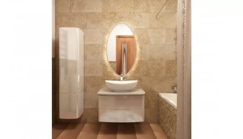 фото Шкаф-пенал подвесной Velvex Iva 45 Белый. Без корзины. 