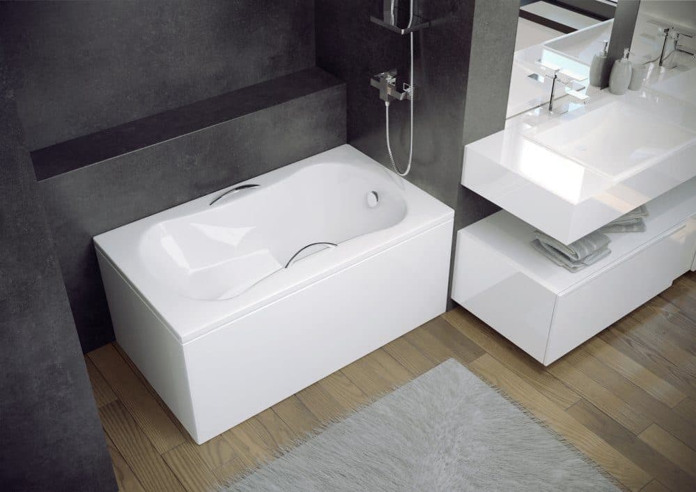 картинка Акриловая ванна Besco Aria Rehab 120x70 с каркасом KMP12070 