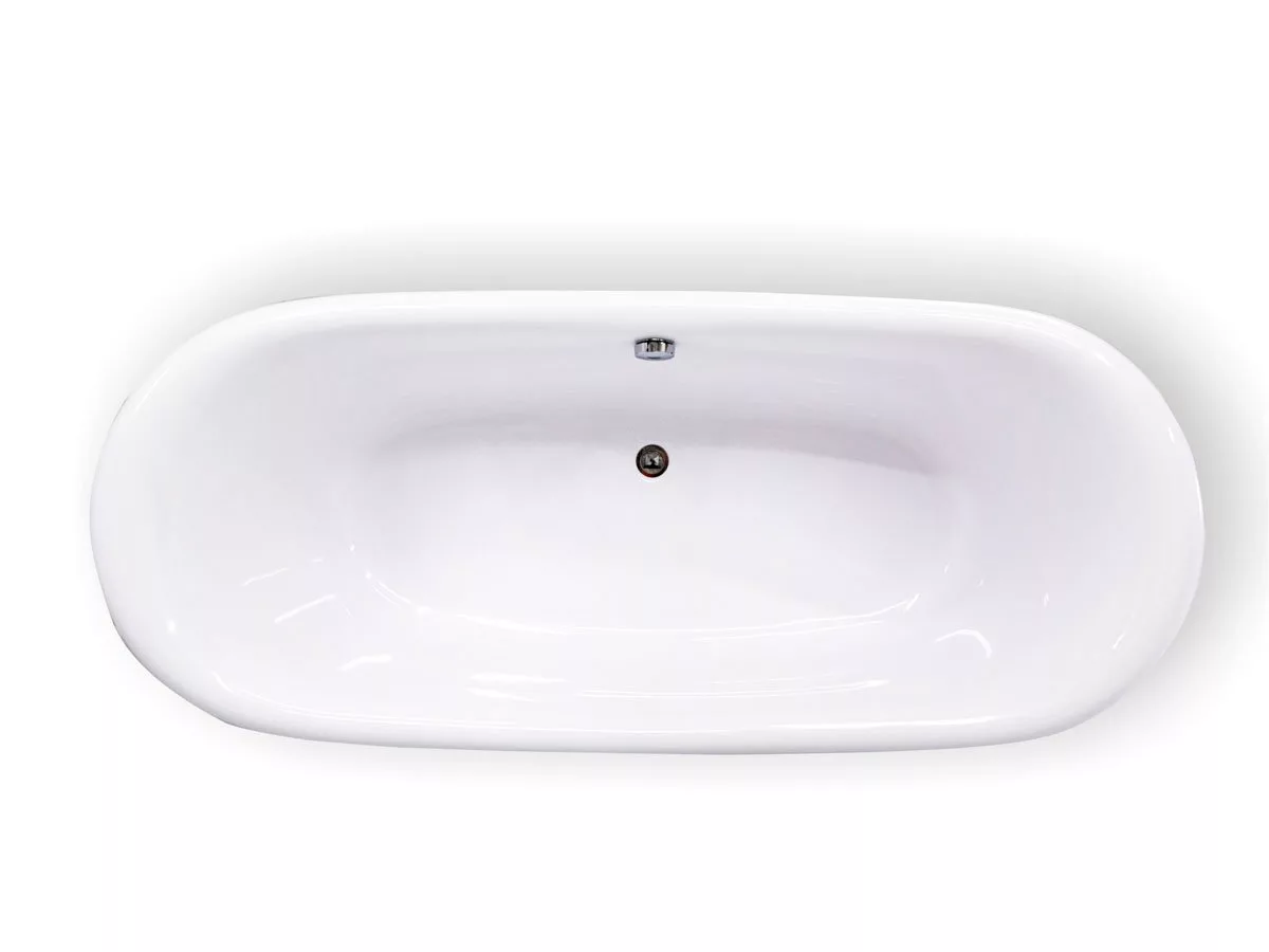 картинка Мраморная ванна AquaStone Лиона, ножки белые 