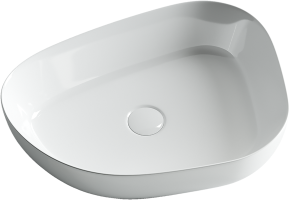 картинка Накладная раковина Ceramicanova Element CN5003 цвет белый 55х40 см 