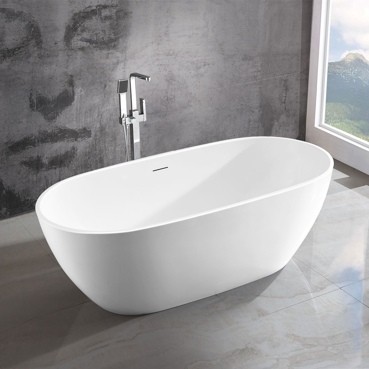 картинка Акриловая ванна Vincea VBT-408-1700, 170х81.5х58, цвет белый, слив-перелив в комплекте, белый 