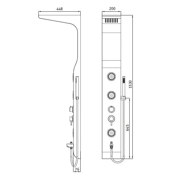 картинка Душевая панель RGW SP-01W 21140101-03 