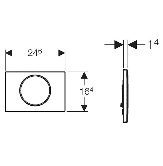 картинка Кнопка смыва Geberit Sigma 10 115.758.KN.5 хром матовый / хром 