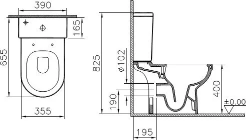 картинка Унитаз-компакт VitrA S50 9797B003-7204 с микролифтом 