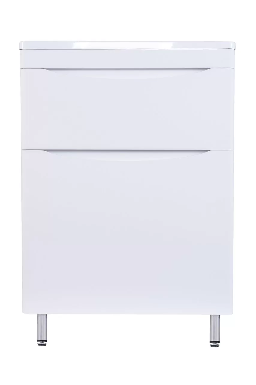 фото Тумба напольная Style Line Бергамо мини 60 2 ящика Люкс антискрейтч белый PLUS 