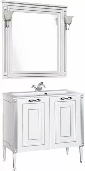 фото Мебель для ванной Aquanet Паола 90 белый/серебро (литьевой мрамор) арт.00182133 