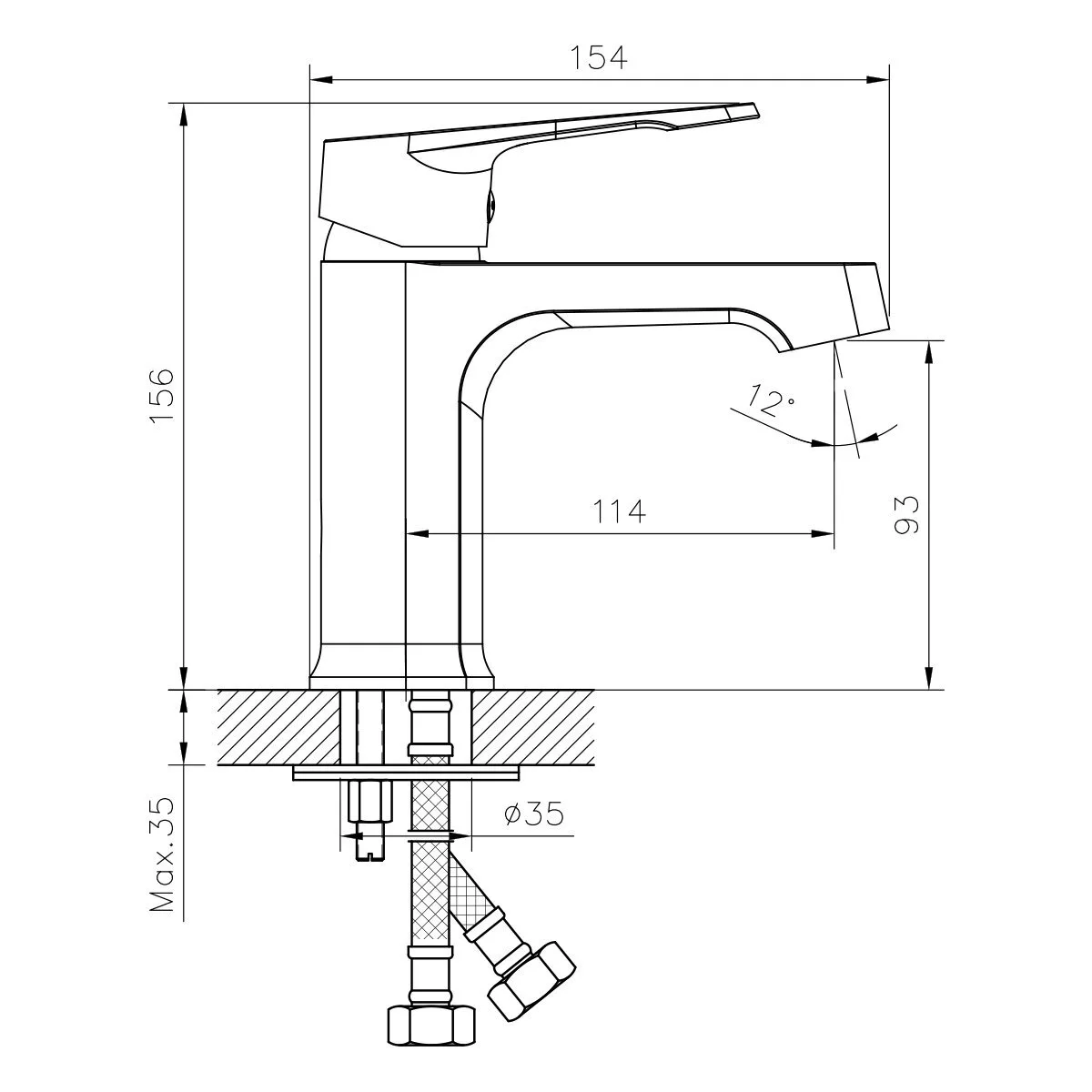 картинка Смеситель для раковины DECOROOM DR23011 