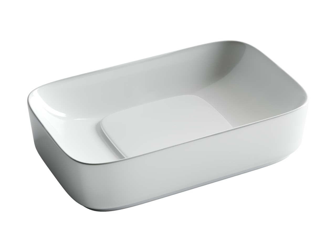 картинка Накладная раковина Ceramicanova Element CN5021 цвет белый 60х37.5 см 