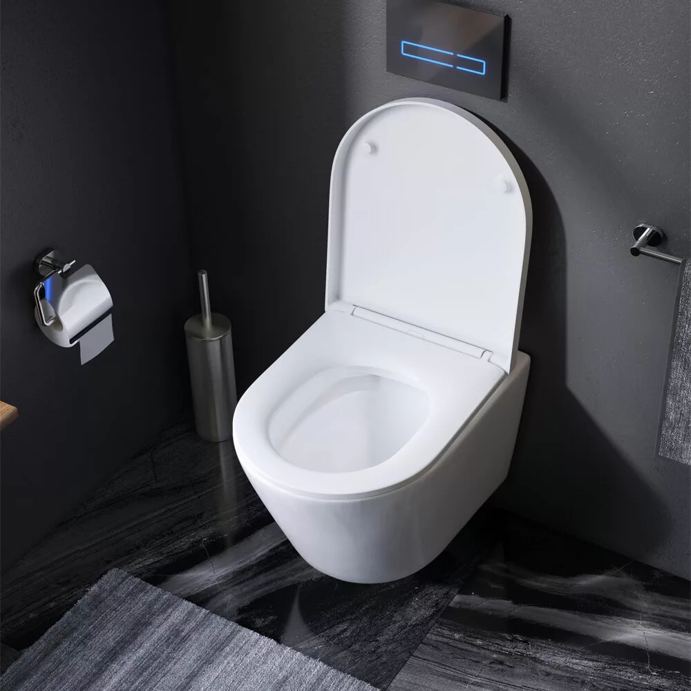картинка Подвесной унитаз Am.Pm Sense C741701SC FlashClean с сиденьем микролифт 