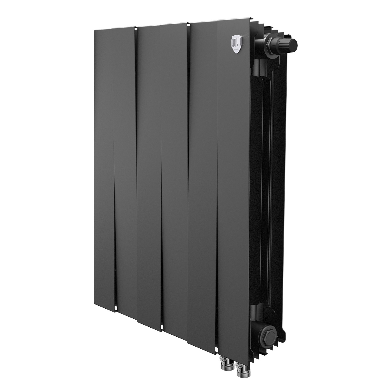 картинка Радиатор биметаллический Royal Thermo PianoForte 500 Чёрный VR80 6 секций 