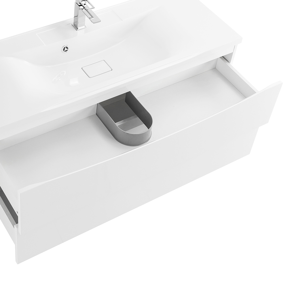 фото Тумба с раковиной подвесная BelBagno MARINO 120 Bianco Opaco, раковина белая 