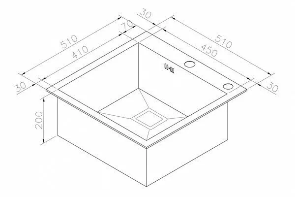 картинка Кухонная мойка ZORG Inox X X-5151GX 