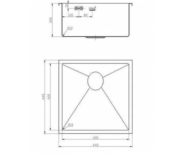 картинка Кухонная мойка ZORG Inox RX RX-4444 