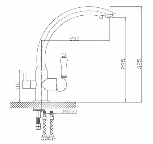 картинка Смеситель для кухонной мойки ZORG Sanitary ZR 314 YF-33 BR 