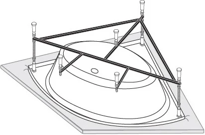 картинка Каркас для ванны Vagnerplast 125x125