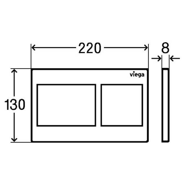 картинка Кнопка смыва Viega Prevista Visign for Style 8611.1 773250 альпийский белый 