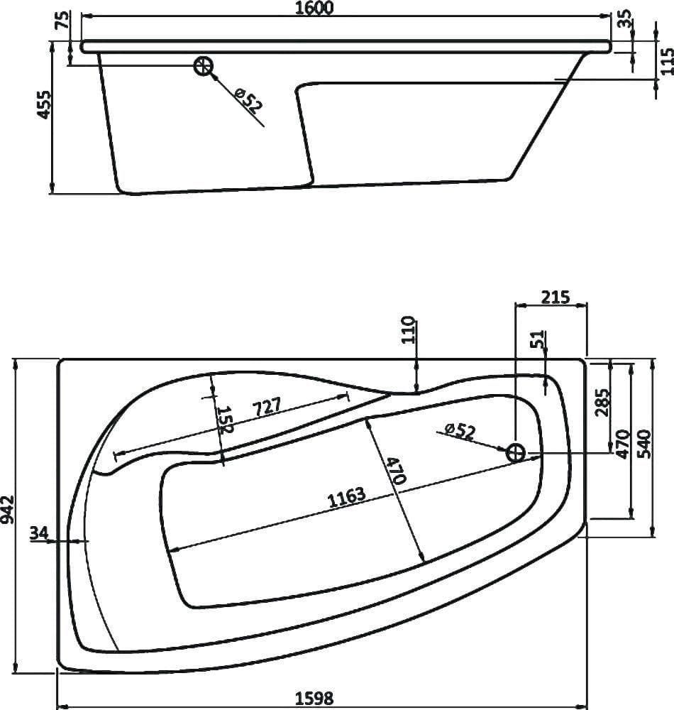 картинка Акриловая ванна Santek Майорка XL R с монтажным набором WH112429 