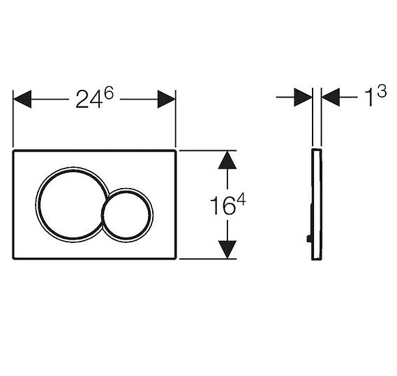 картинка Кнопка смыва Geberit Sigma 01 115.770.DW.5 черная 