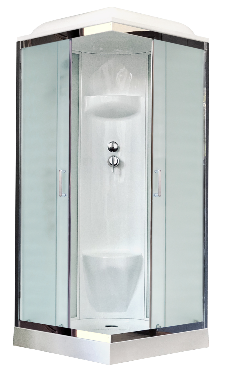 картинка Душевая кабина Royal Bath 90HP6-WC-CH (белое/матовое) 90x90x217 