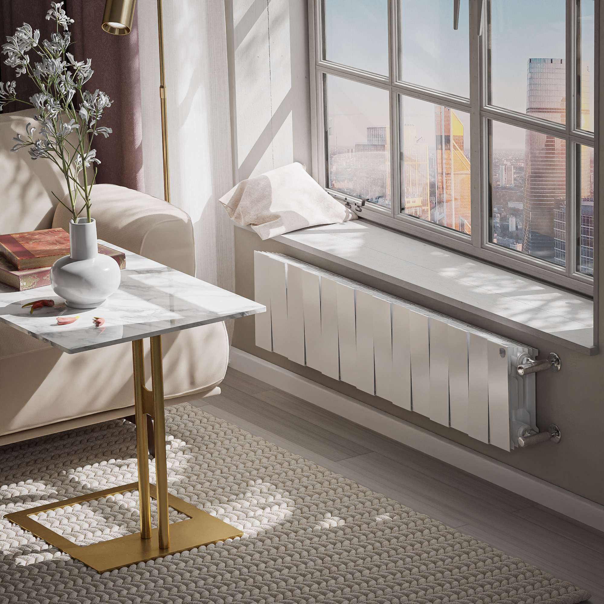 картинка Радиатор биметаллический Royal Thermo PianoForte 200 Белый 14 секции 
