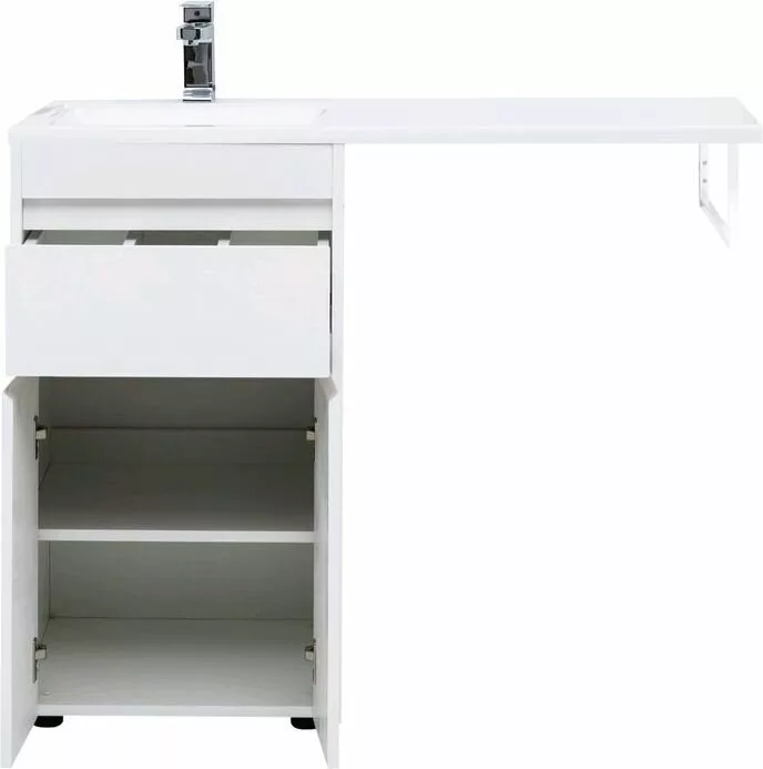 фото Тумба с раковиной Aquanet Токио 110 L белый (напольная, 1 ящик, 2 дверцы) арт. 00239204 