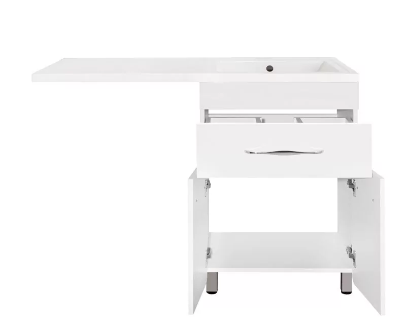 фото Тумба напольная Style Line ВаЛеРо 60 Даллас 120 Люкс белая PLUS 