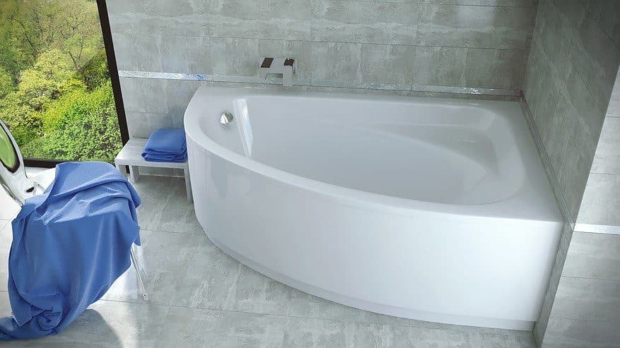 картинка Акриловая ванна Besco Cornea 140x80 P с ножками Stel 
