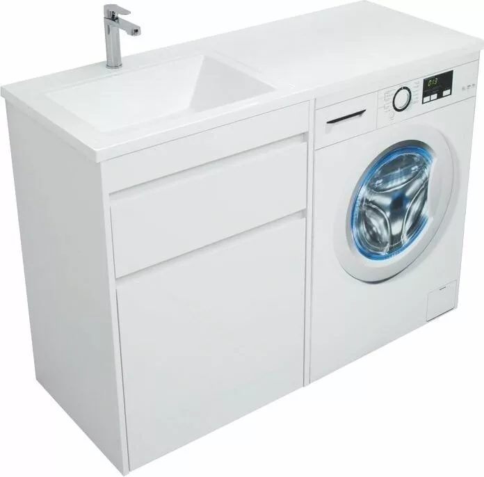 фото Тумба с раковиной Aquanet Токио 120 L белый (напольная, 1 ящик) арт. 00239300 