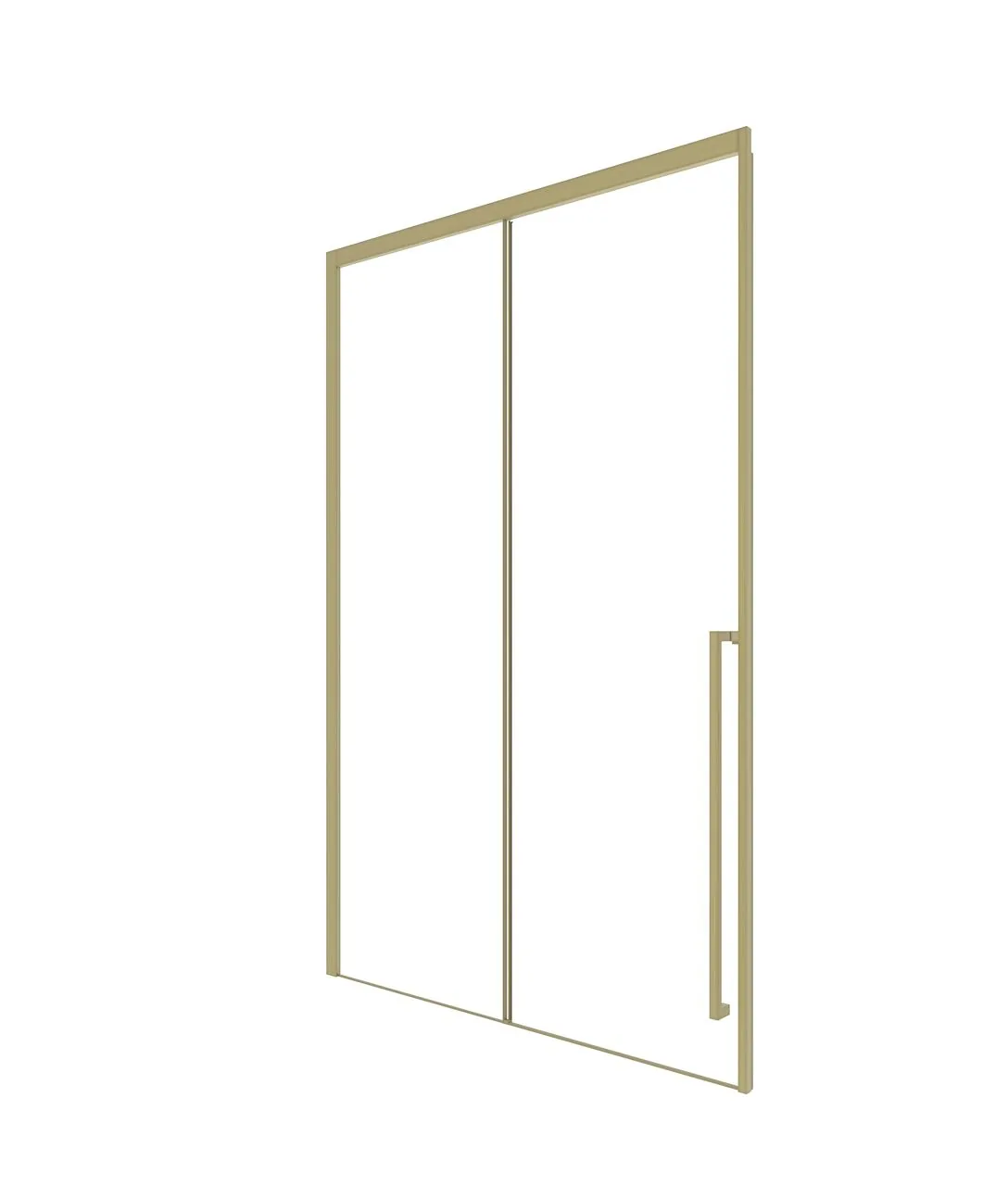 фото Душевая дверь Timo TDSS-120/17C-8R 1200х2000 профиль матовое золото + торцевое стекло TSS-900/17C-8 900х2000 
