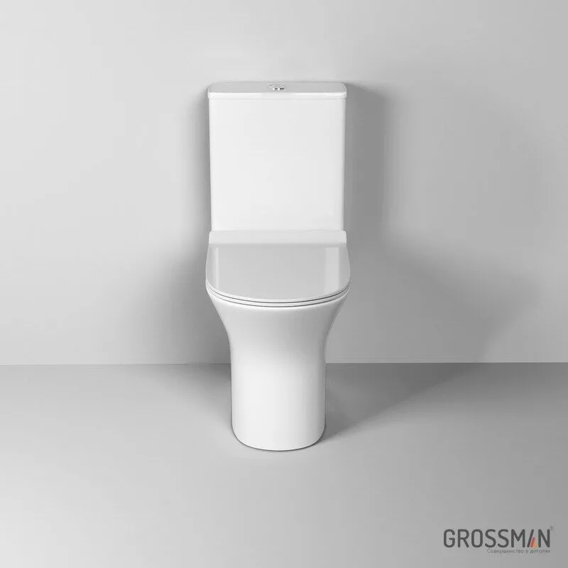 картинка Унитаз-компакт Grossman Classic GR-4465S безободковый с тонкой крышкой 