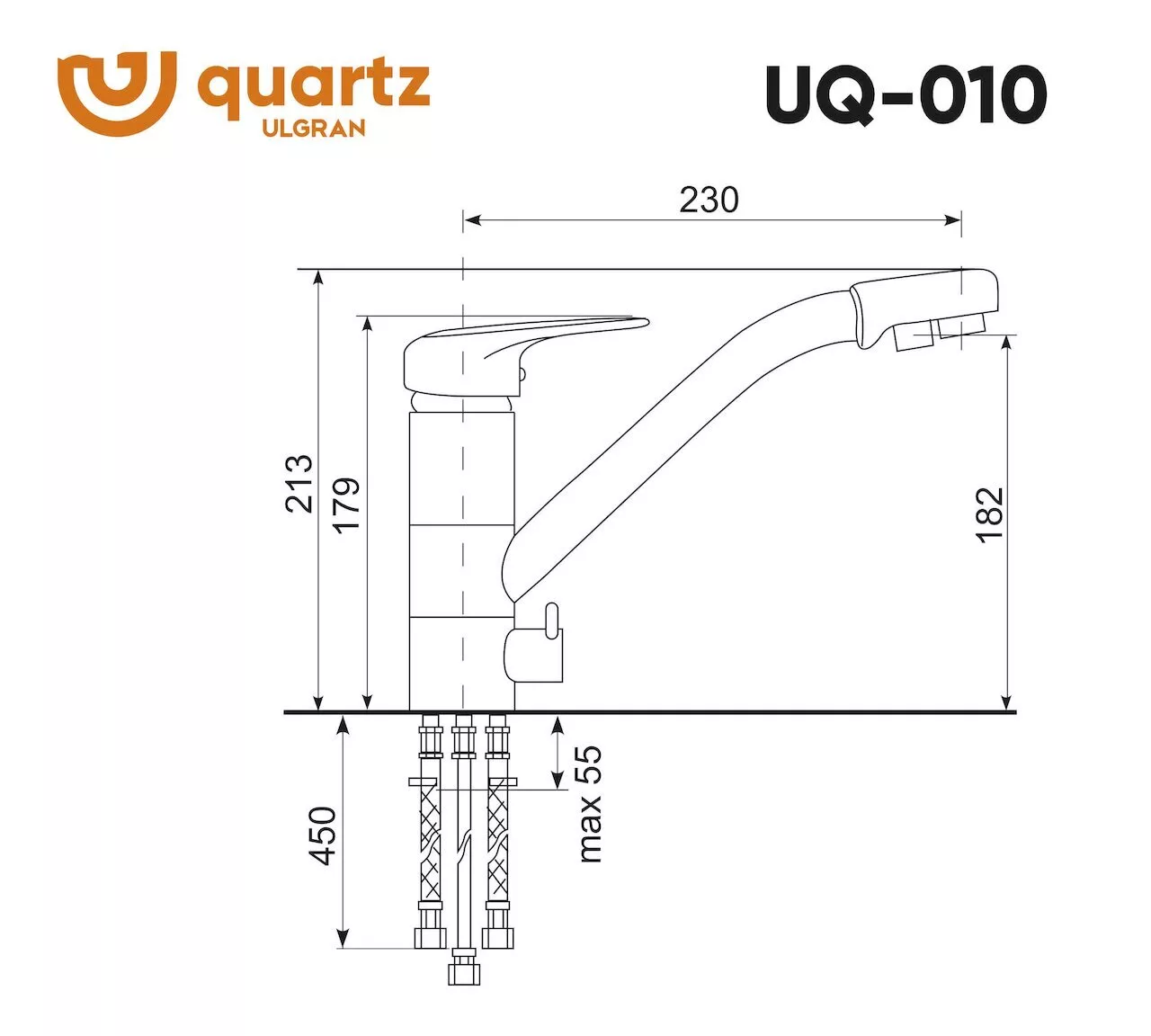 картинка Смеситель для кухни Ulgran Quartz UQ-010-07 