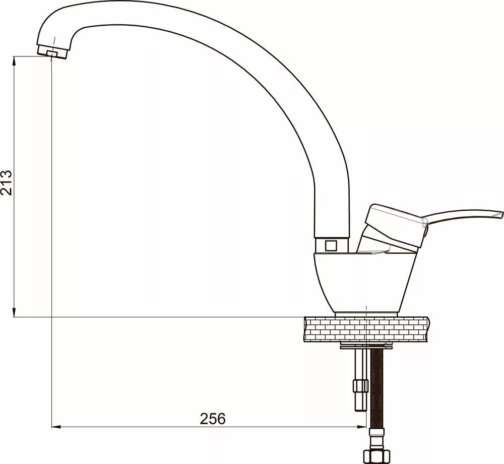 картинка Смеситель для кухни GPD Primula MTE175 