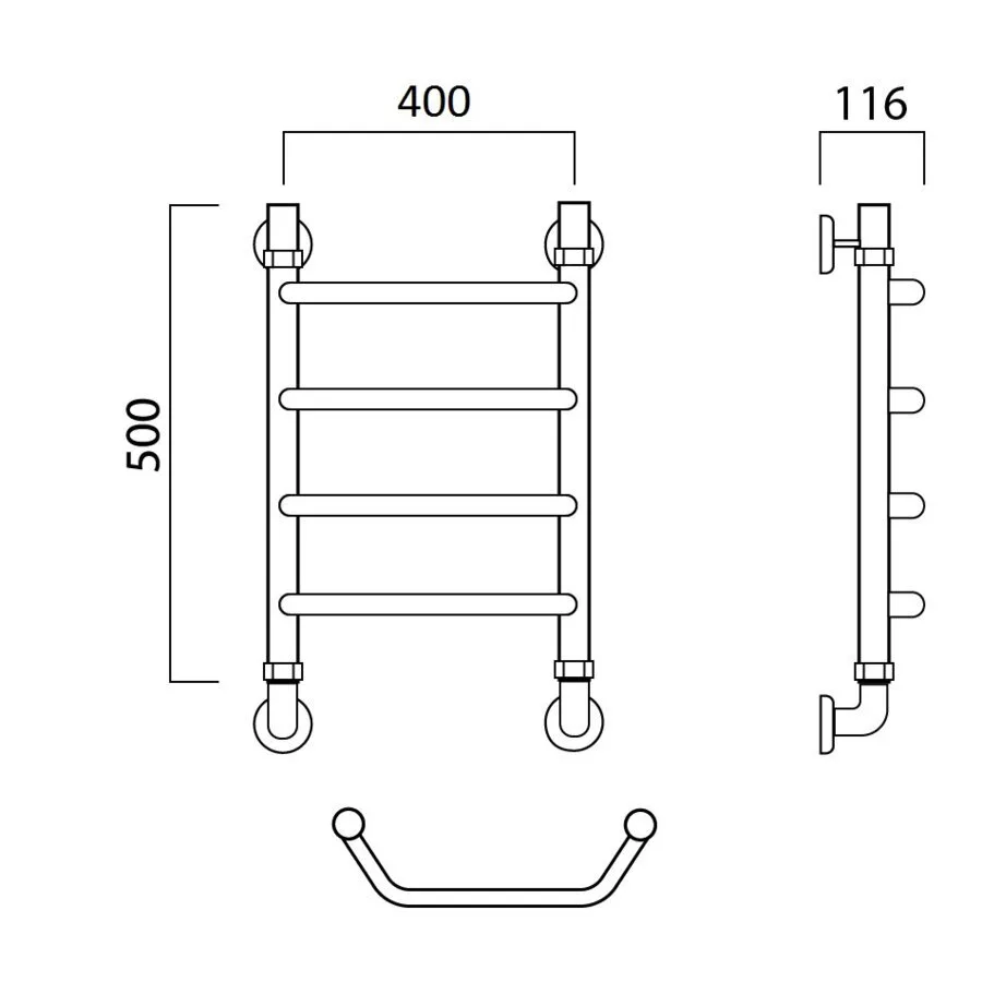 картинка Полотенцесушитель водяной ТРАПЕЦИЯ 50х40 Aquanerzh 03-00A5040 