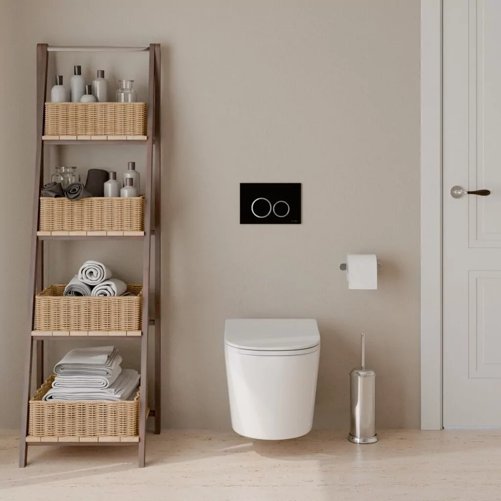 картинка Комплект 3 в 1 IBERICA BLANCA инсталляция с унитазом BURGOS ALTO IB.BRA.234.1B1 клавишей черный матовый ESTI-O IB.B082.002.000 