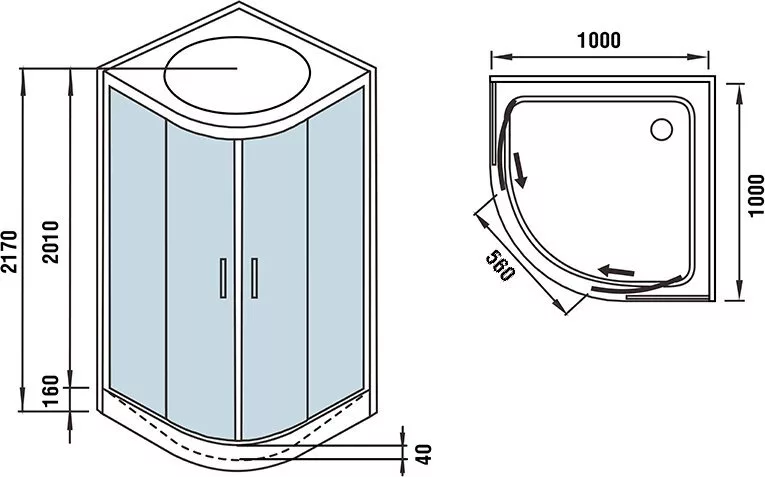 картинка Душевая кабина WeltWasser WW500 WERRA 1002 