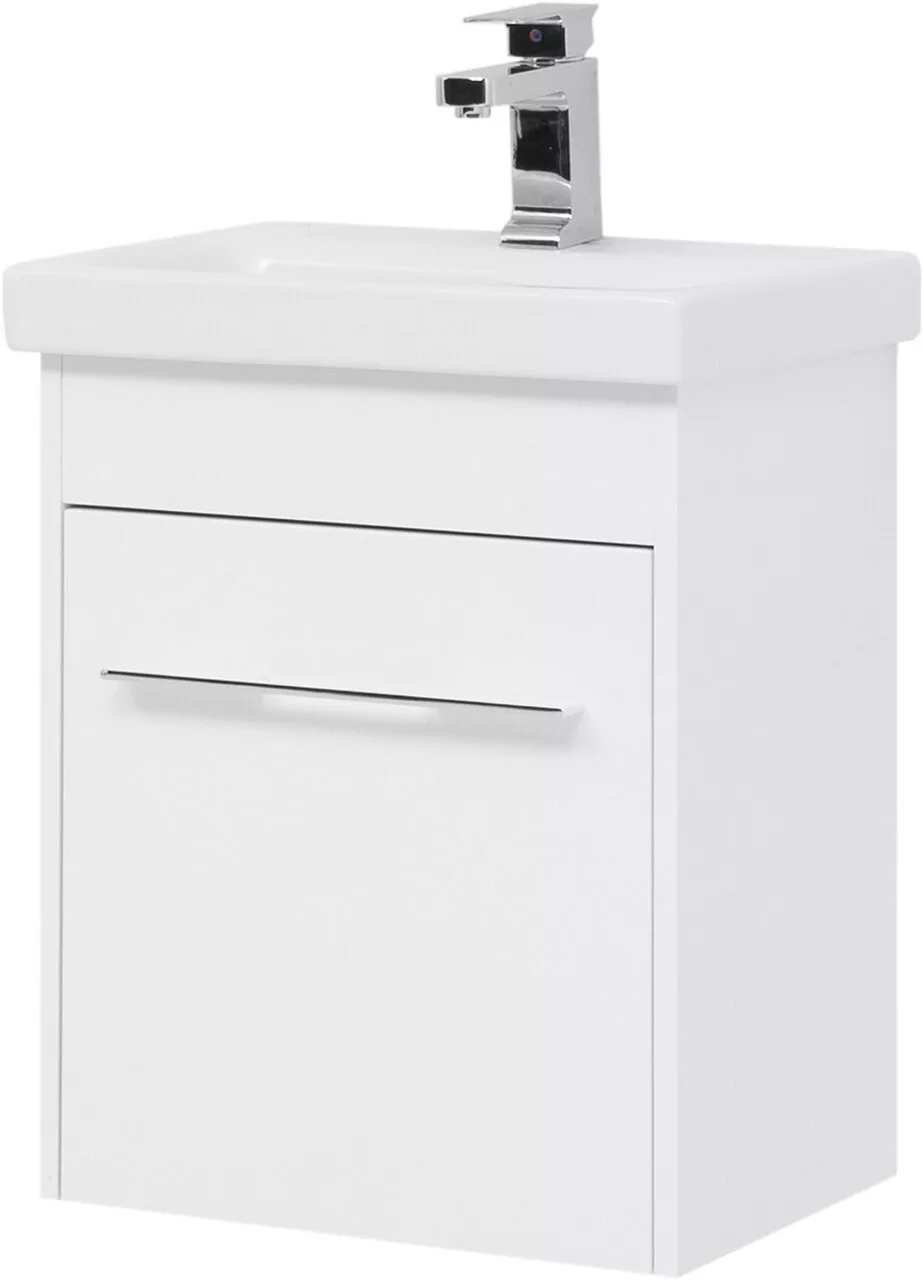 фото Тумба с раковиной Aquanet Августа 50 (Moduo Slim) белый арт. 00254069 