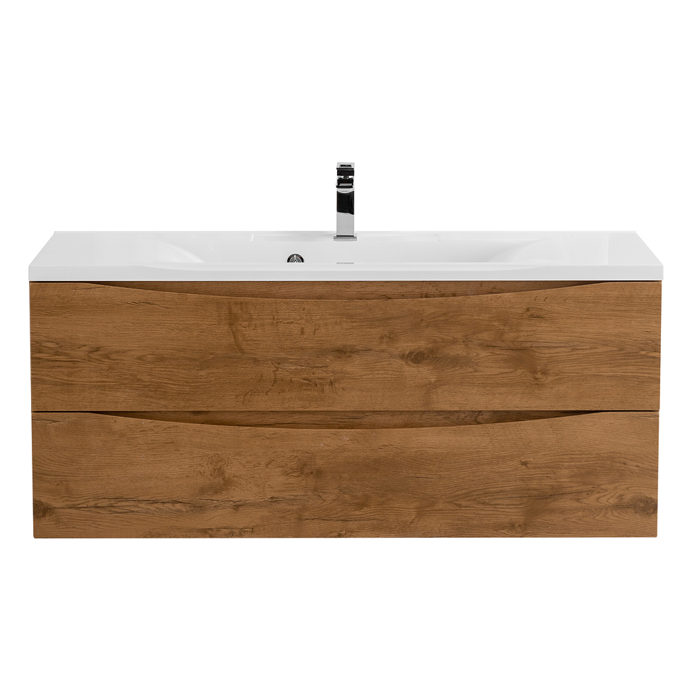 фото Тумба с раковиной подвесная BelBagno MARINO 120 Rovere Nature, раковина белая 